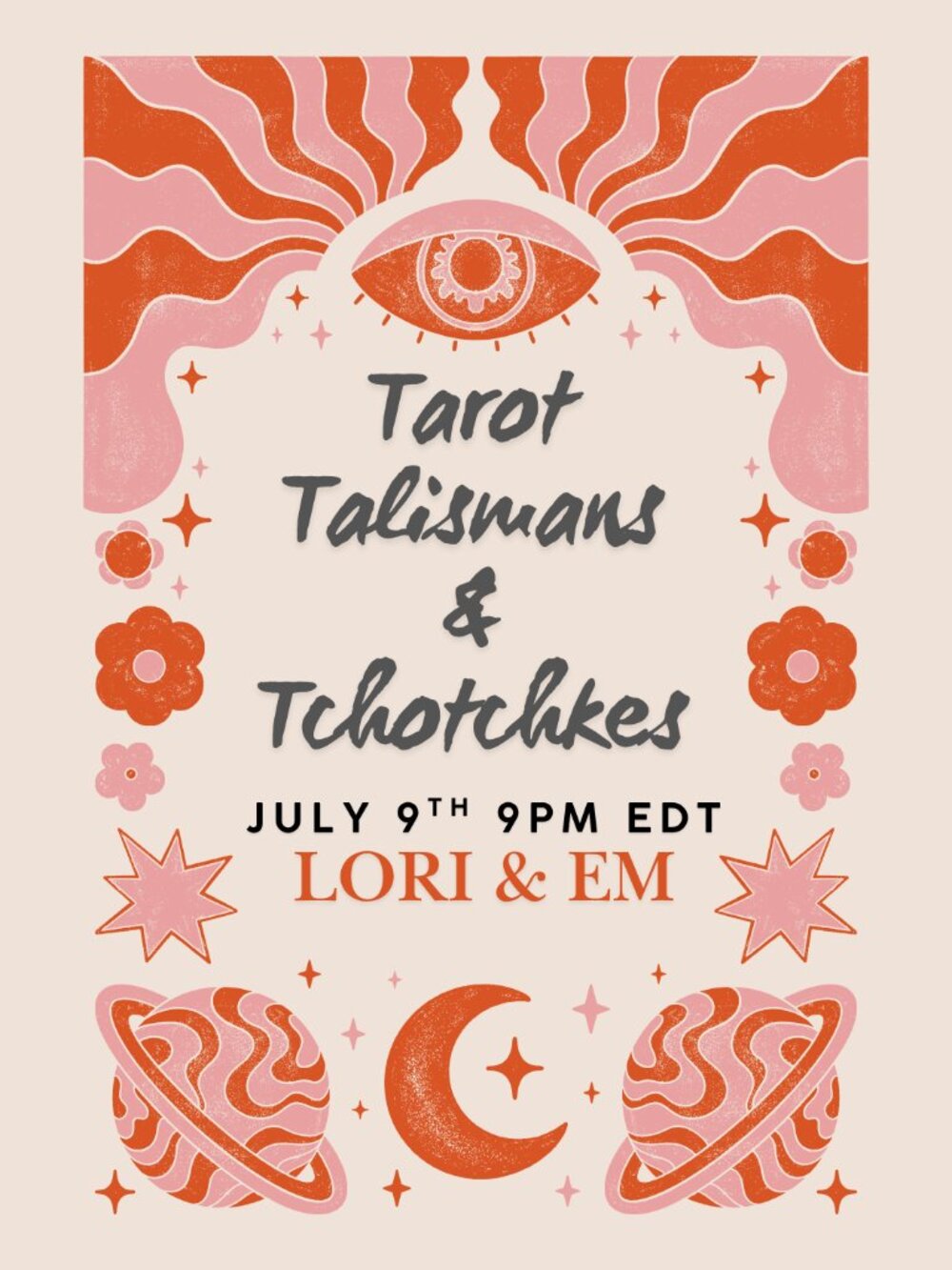 Tarot, Talismans, and Tchotchkes with Lori & Em. Pull a card! Save a fortune!